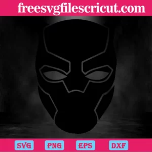 Black Panther Mask Svg Invert