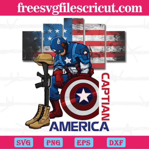 Captain America, Svg Png Dxf Eps Digital Download