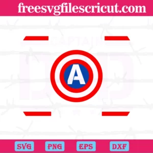 Captain American Dad, Svg Png Dxf Eps Cricut Invert