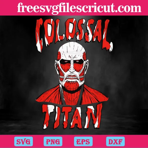Colossal Titan Attack On Titan, Svg Png Dxf Eps Cricut Files Invert