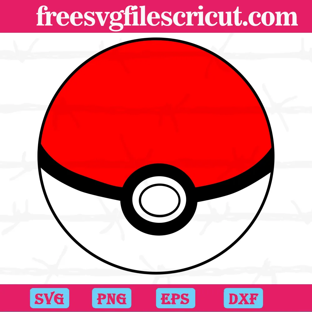 Pokemon Ball Graphic Design SVG