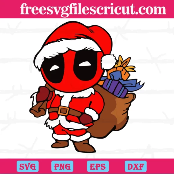 Deadpool Christmas, Svg Png Dxf Eps Cricut Files