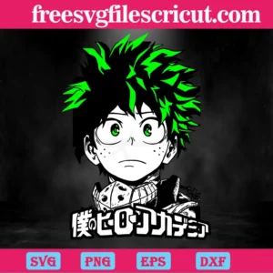 Deku Midoriya Izuku My Hero Academia Svg Invert