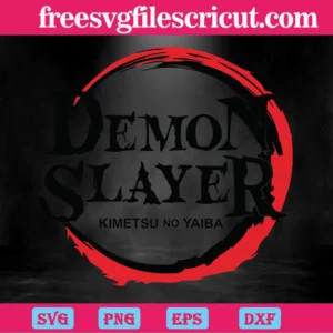 Demon Slayer Logo Svg Invert