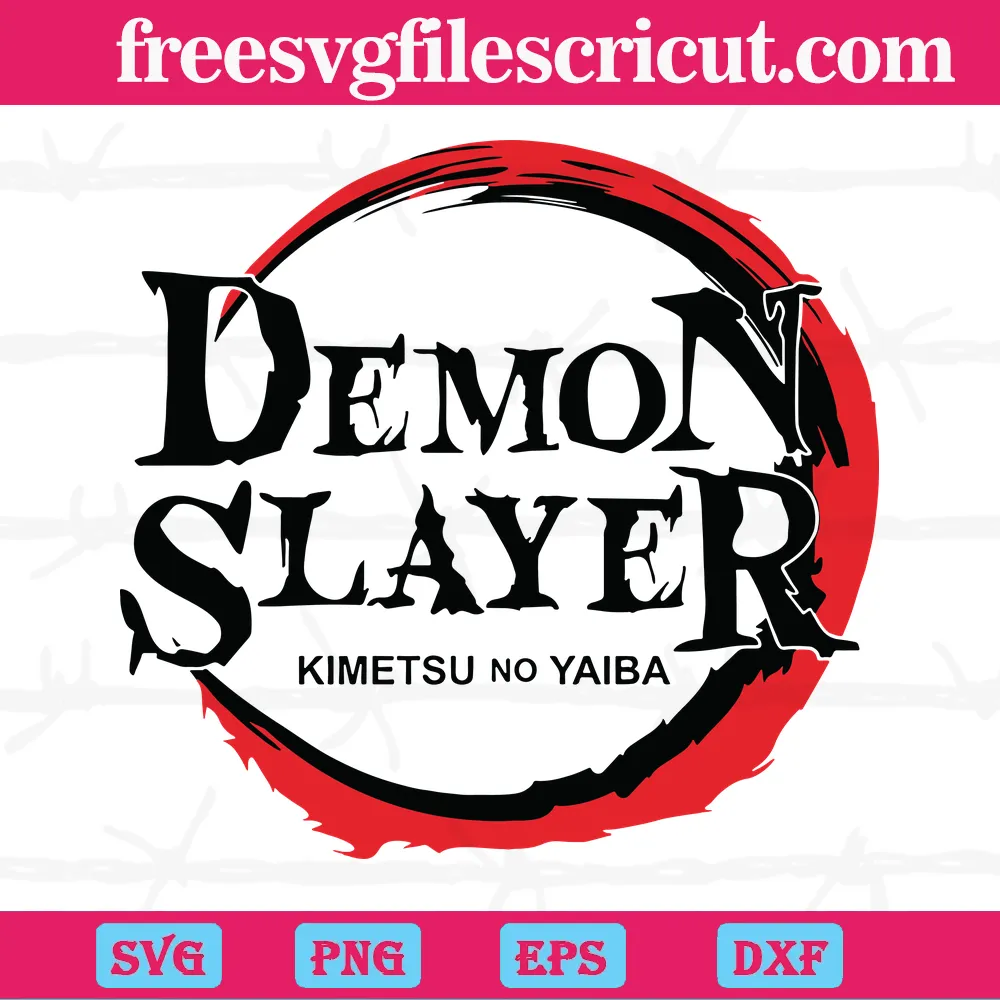 Demon Slayer Kimetsu No Yaiba Logo Digital Files SVG