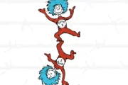 Dr Seuss Thing 1 And Thing 2 Svg