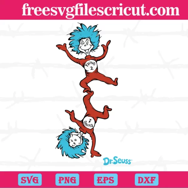 Dr Seuss Thing 1 And Thing 2 Svg