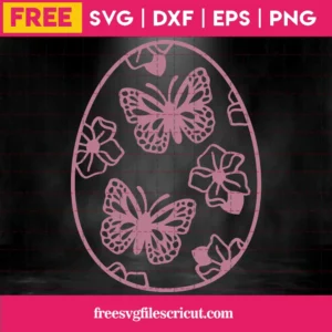 Free Butterflies Easter Egg Svg
