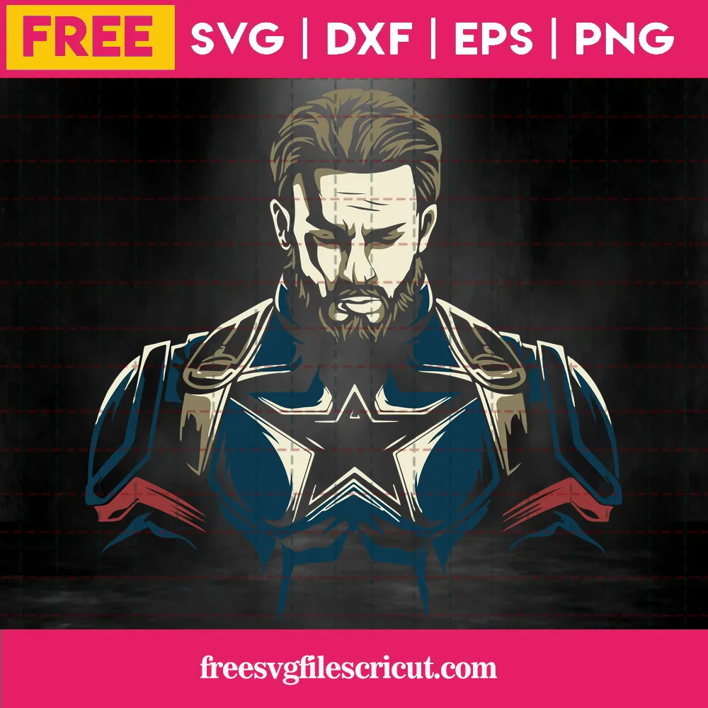 Free Captain America Face Svg