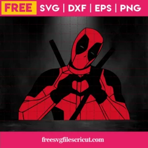 Free Deadpool Heart Svg Invert