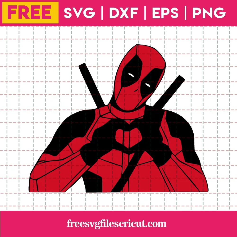 Free Deadpool Heart Svg