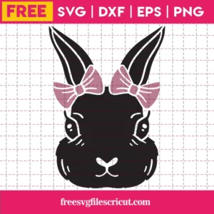 Free Easter Bunny With Bows Svg