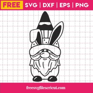 Free Easter Gnome Bunny Svg