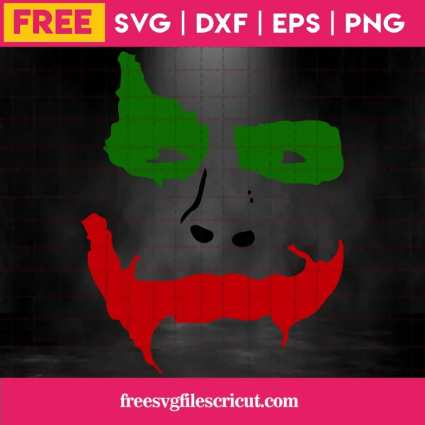 Free Joker Face Paint Svg Invert