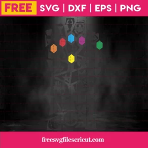 Free Marvel Avengers Svg, Infinity Gauntlet Stones Svg Invert