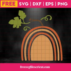 Free Pumpkin Rainbow Svg Invert