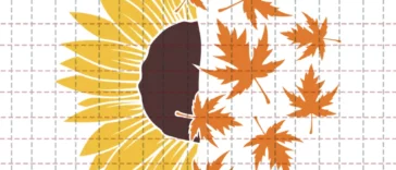 Free Sunflower & Leaves Svg