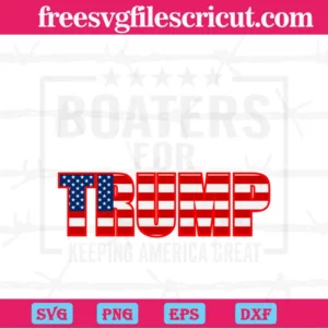 Boaters For Trump Keeping American Great, Trump 2024 Flag Invert