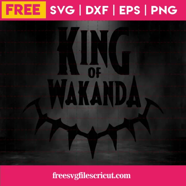 Free King Of Wakanda Black Panther Invert