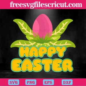 Happy Easter Flower Icon, Easter Day Invert