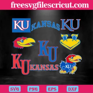 Kansas Jayhawks Football Bundle, Jayhawks Logo, Ku, Ncaa Invert