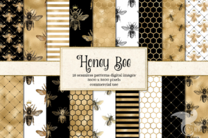 Honey Bee Digital Paper Png