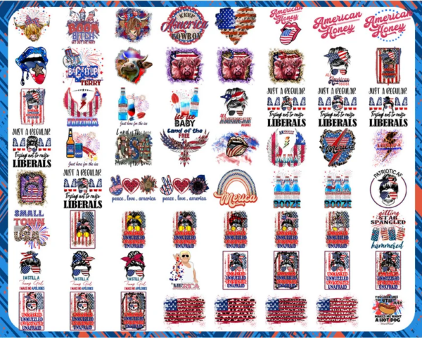 60 files Bundle 4th Of July  Png