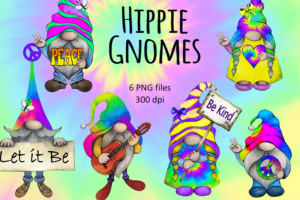 Hippie Gnome Clipart Png Bundle