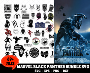 69+ Files Marvel Black Panthers Svg