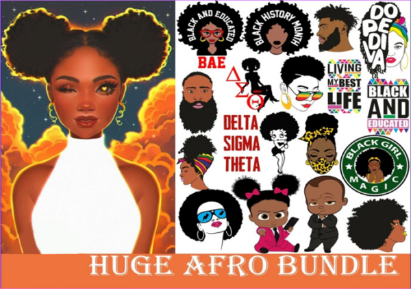Huge Afro Svg Bundle