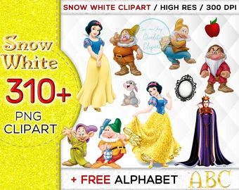 310+ Disney Snow White Bundle Png Clipart