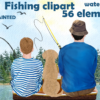 Fishing Boys Clipart Watercolor Png