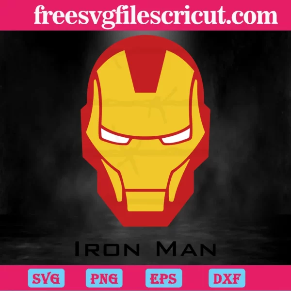 Iron Man Helmet, Svg Png Dxf Eps Designs Download Invert