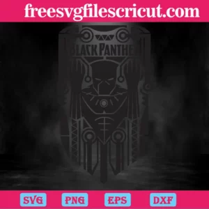 Marvel Black Panther Svg Invert