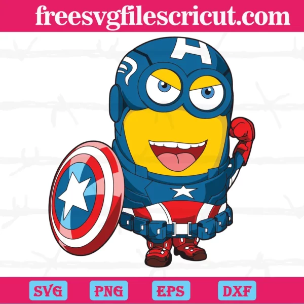 Minions Captain America Svg Free