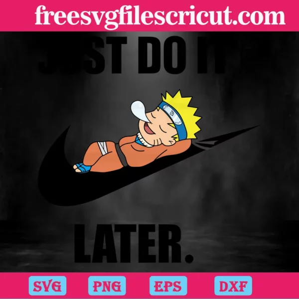 Nike Just Do It Naruto, Svg Png Dxf Eps Digital Download Invert