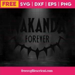 Wakanda Foreve Black Panther Svg Free Invert