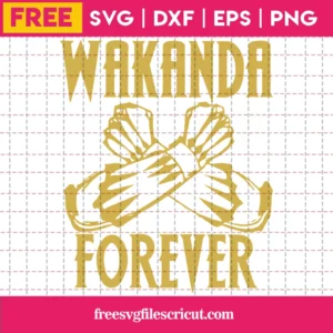 Wakanda Forever Black Panther Svg Free Invert