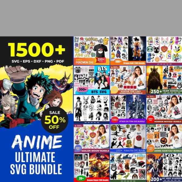 1500 Anime Ultimate Svg Bundle