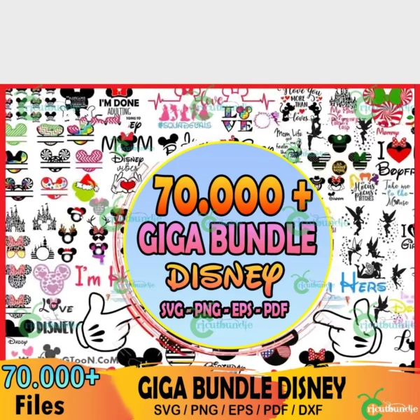 70000+ Disney Giga Svg Bundle, Frozen Svg, Toy Story Svg