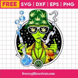 Alien Free Weed Svg Files For Cricut