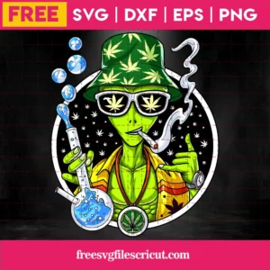 Alien Free Weed Svg Files For Cricut Invert