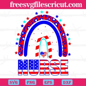 American Flag Nurse Rainbow, Svg File Formats