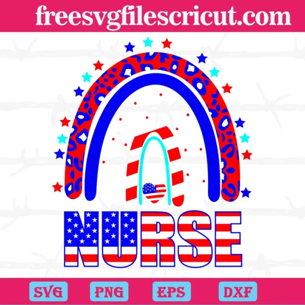 American Flag Nurse Rainbow, Svg File Formats