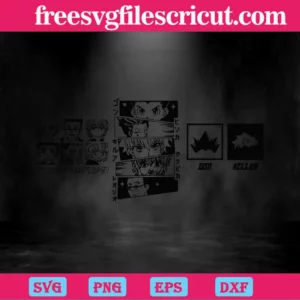 Anime Characters Bundle Svg Invert