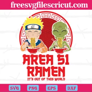 Area 51 Ramen Svg, Anime Svg