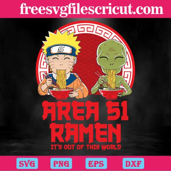 Area 51 Ramen Svg, Anime Svg Invert