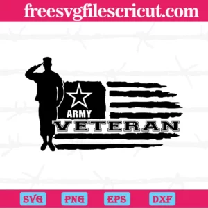 Army Veteran American Flag Svg