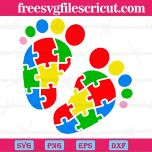 Baby Feet Autism Awareness, Svg Files For Crafting And Diy Projects