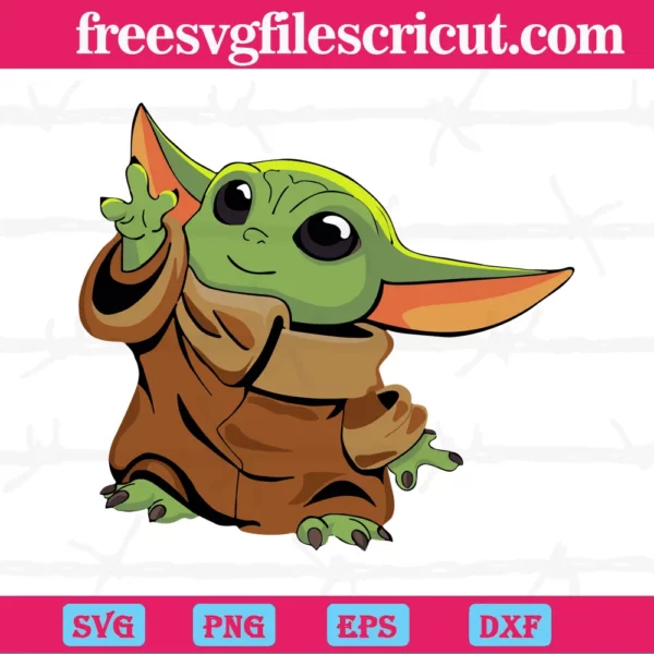 Baby Yoda, Svg Png Dxf Eps Cricut Files